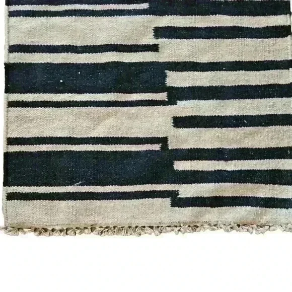 Lemieux Et Cie by Momeni Metlili Black And Tan MTL-4 Runner Area Rug, 2'3 x 8'